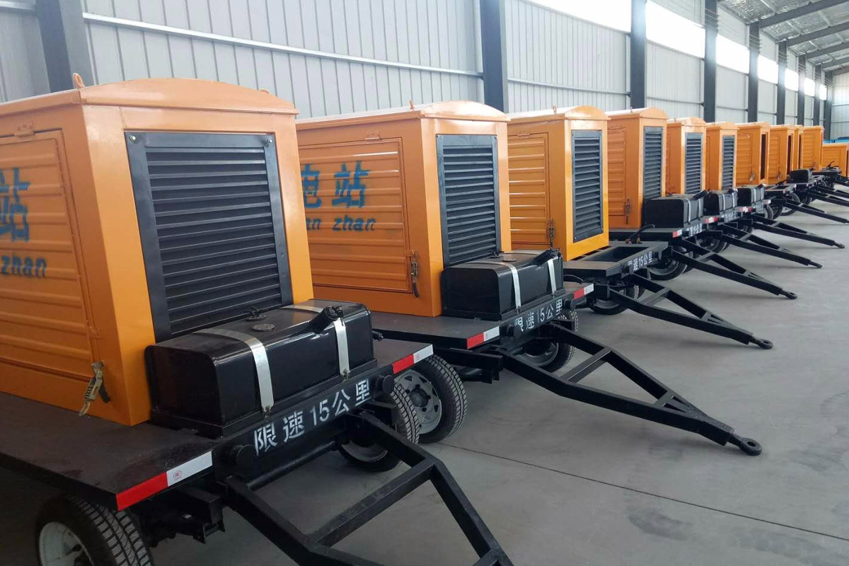 合浦发电机租赁施工现场
